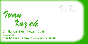 ivan kozek business card